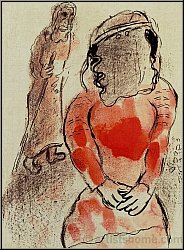 Marc Chagall: Tamar, Daughter-in-Law of Judah, Original Lithograph Verve Bible 1960 | Graphic work | Prints