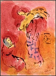 Marc Chagall: Ruth Gleaning, 1960, Illustrations for The Bible, Original Lithograph | Graphic Works | Prints