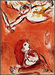 Marc Chagall: The Maid of Israel, 1960, Original Lithograph for Verve, Illustrations for The Bible | Prints