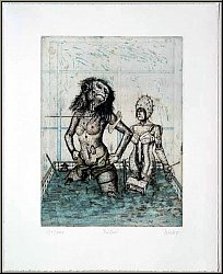 Wolfgang Petrick: The New One (Die Neue) Etching 1975, signed, titled, numbered, surrealism | Original Prints