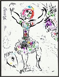 Marc Chagall: Female Juggler (Woman Juggler, La Jongleuse) 1960, Original Lithograph | Genuine Prints Mourlot