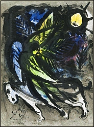 Marc Chagall: The Angel 1960, Original Lithograph, Angel In Flight With Donkey - Images, Graphic Work, Prints