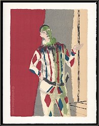 Maurice Brianchon: The Harlequin (L'Arlequin) 1972, Original Lithograph for Souvenirs et portraits d'artistes