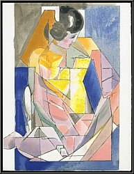 Jacques Villon: Portrait of a young Girl (Portrait d'une jeune fille) Original Lithograph - Genuine Prints