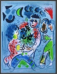 Marc Chagall: Floral Tribute (Frontispiece), Original Lithograph 1969, Bouquet of Flowers - Rare Prints