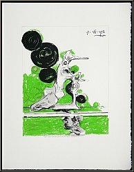 Graham Sutherland: 'Hybrid' 1972, Original Lithograph on Arches for Souvenirs et portraits d'artistes, Mourlot