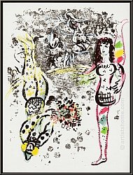 Marc Chagall: 'Acrobats at Play' (Le Jeu des Acrobates) 1963, Original Lithograph | Graphic Works | Prints