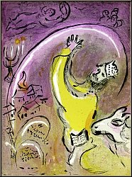 Marc Chagall: Solomon (The Kings) 1956, Original Lithograph for Verve Bible - Graphic work | Original Prints