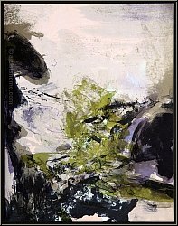 Zao Wou-Ki: 'Paysage' Landscape, 1971, Original Color Lithograph, Mourlot - Original Prints | Graphic work