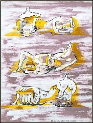 Henry Moore: Three Reclining Figures Original Lithograph, 1971