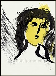 Marc Chagall: The Angel 1956, Original Lithograph Verve Bible - Limited Edition Lithographs | Genuine Prints