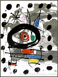 Joan Miro: 'Sun Bird, Moon Bird, Sparks', 1967, Original Lithograph - Prints | Lithographs | Graphic Works