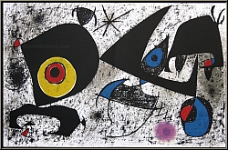 Joan Miro: 'Homage to Miro' 1972, Original Lithograph with red-yellow eye - Graphic work | Rare Lithographs