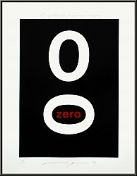 Almir Mavignier: 'ZERO' 1979, Original Screenprint OpArt, Signed, Edition of 200 - Rare Limited Edition Prints