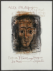 Pablo Picasso: Original poster Alex Maguy Galerie Elyse 1962, Original Lithograph Mourlot, Exhibition Posters