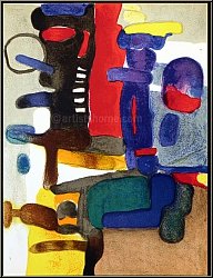 Maurice Esteve: 'Guidour' 1962, Original Lithograph printed in eight colors - Graphic work | Prints