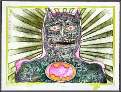 Bernhard Jger: Batman ('Bat-Man') 1969, Original Lithograph, signed - Graphic work | Prints | Lithographs