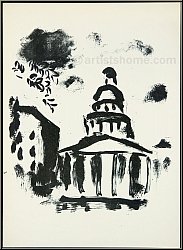 Marc Chagall: Original Lithograph Pantheon Paris, 1954, Derriere le miroir 66-67-68 - Lithographs | Prints