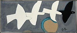 Georges Braque: Lithograph 'Quatre oiseaux' Four Birds in Flight, 1959, signed in the stone - Images | Prints