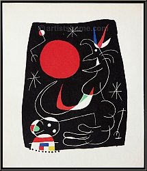 Joan Miro: Night Sky, 1956, Original Lithograph (Mourlot)