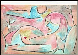 Paul Klee: Hibernation, 1938, Lithograph, Mother and unborn child