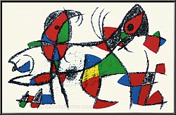 Joan Miro: Dolphin and Parrot, 1975, Limited Edition Lithograph X