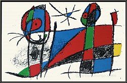 Joan Miro: Happy Cat, 1975, Limited Edition Original Lithograph VI