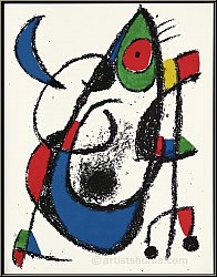 Joan Miro: Mouse admiring the moon, 1975, Original Lithograph XI