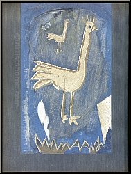 Georges Braque: Lithograph Pair of Wading Birds 'Deux paons' 1952, Frontispiece for Verve, Pair of Peacocks