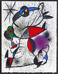 Joan Miro: Jaillie du calcaire (Girl arisen from chalk) Fernand Mourlot 'Souvenirs et portraits d'artistes'