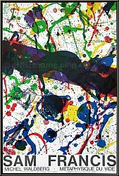 Sam Francis: Poster for Michel Waldberg's 'Metaphysique du vide' 1986, Original Lithograph on wove paper