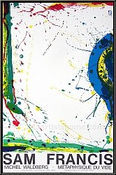 Sam Francis: Poster 'Michel Waldberg - Metaphysique du vide' 1986, Original Lithograph - Genuine Prints