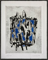 Pietro Consagra: Original etching with carborundum, abstract composition 1962, signed - Prints | Graphic work