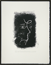 Georges Braque: Original Lithograph Profil de femme 1955, Mourlot