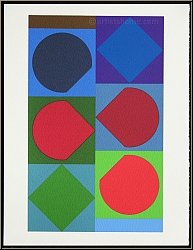 Victor Vasarely: Geometric Abstraction 'Beryll' 1972 - Genuine Limited Edition Prints | Mourlot Lithographs