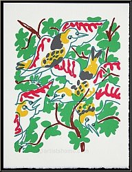 Charles Lapicque: Original Lithograph Birdsong 'Le chant des oiseaux' 1972 - Genuine Prints | Lithographs