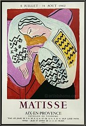 Henri Matisse: Original Exhibition Poster Aix-en-Provence 1960, Lithograph 'La Dormeuse' by Mourlot - Images