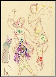 Marc Chagall: The Ballet, Daphnis and Chloe, 1969, original lithograph featuring a dancing scene | Prints