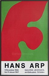 Jean Arp (Hans Arp): Exhibition Poster 'Galerie im Erker' 1966, Original Lithograph | Posters Erker Press