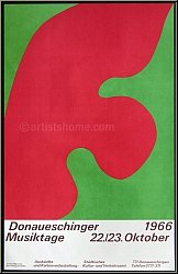 Jean (Hans) Arp: Poster Donaueschinger Musiktage 1966, Original Lithograph | Posters Erker Press | Prints