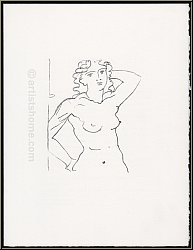 Andr Derain: Original Lithograph Female nude 'Buste de femme' 1950 / 1972, Mourlot - Graphic works | Prints