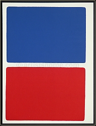 Ellsworth Kelly: Rectangles Blue over Red, 1966, Original Lithograph, Geometric composition Maeght & Redfern