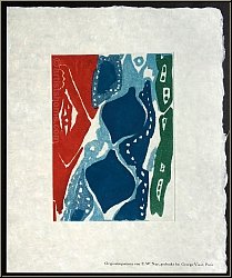 Ernst Wilhelm Nay: Original Etching Aquatint in colors 1965-7 (Gabler 81), New Year greeting 1965 - Prints