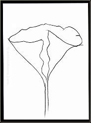 Ellsworth Kelly: 'Lotus' in Black, 1982, Original Lithograph for the memorial issue of Derrire le miroir