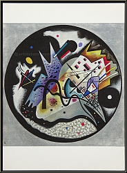 Wassily Kandinsky: 'In The Black Circle' Dans le cercle noir, 1960, Lithograph Mourlot - Images, Rare Prints