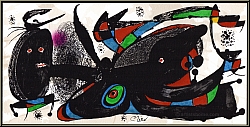 Joan Miro: 'Great Britain', England, 1974, Miro As Sculptor, Original Lithograph - rare authentic lithographs