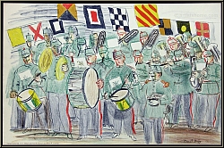 Raoul Dufy: The Band 1949, Original Lithograph 'School Prints', signed in the plate, orchestra, marching band