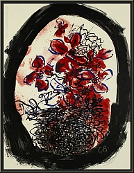 Georges Braque: Original Lithograph, Bouquet Of Flowers 1963, Mourlot, Frontispiece - Images | Graphic work