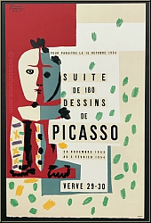 Pablo Picasso: Suite de 180 dessins, Verve 29-30, Original Poster on Arches, Lithograph by Mourlot - Images