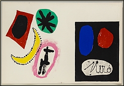 Joan Miro: Original Lithographs 1953, proof on Arches laid paper, Derriere le miroir 57-58-59 de luxe - Images